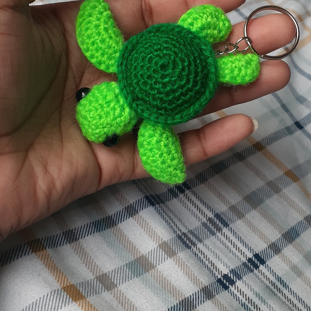 Handmade crochet turtles